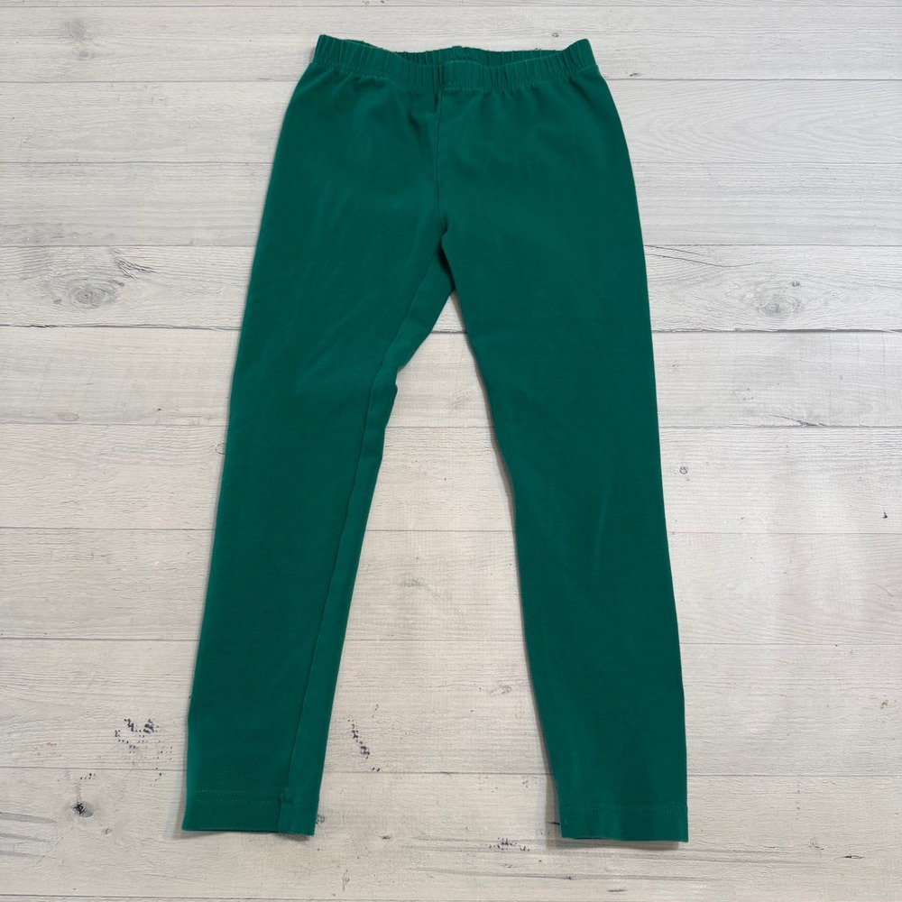 Hanna Andersson girls teal leggings 120 6/7